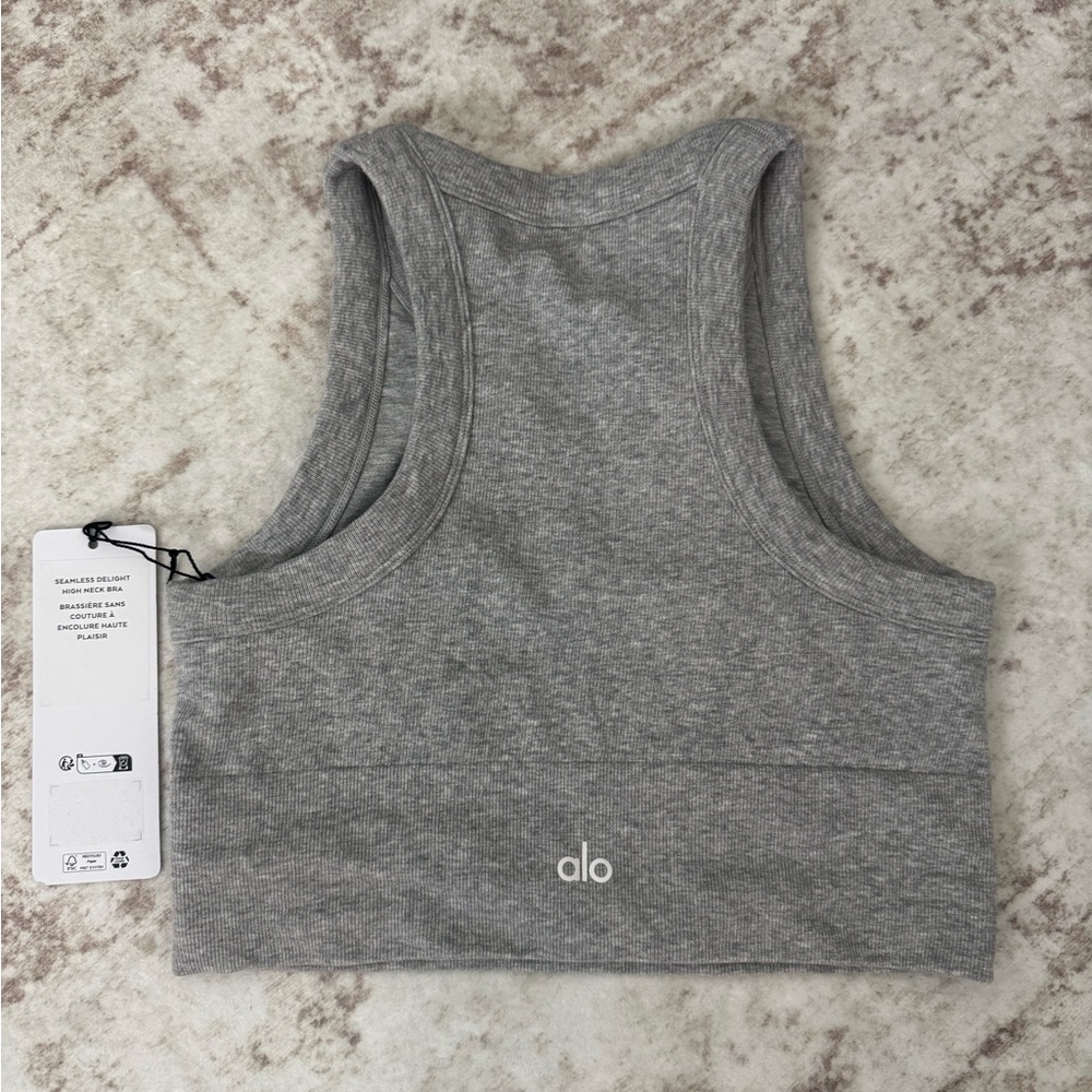 ALO Yoga Seamless Delight High Neck Bra - Picture 3 of 4